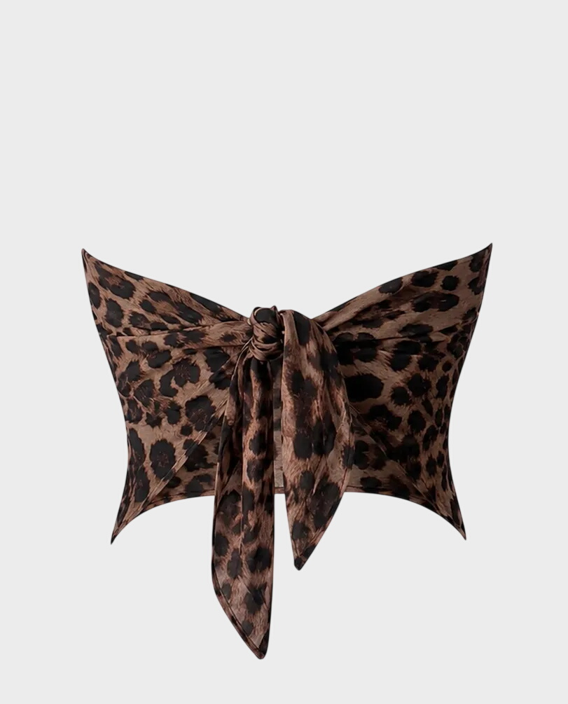 Lekki top z wiskozy Yasmine Leopard - Image #1