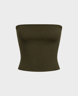 Oliwkowy top bandeau Zaha - Image #0