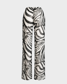 Lekkie spodnie z wiskozy Yasmine Zebra - Image #1