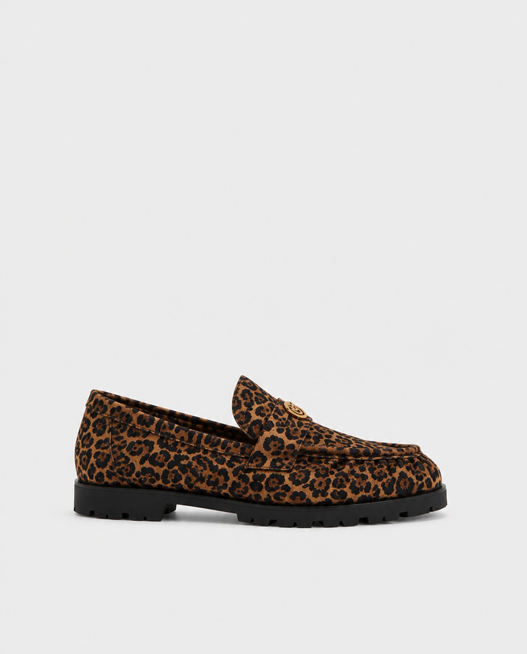 Loafersy w panterę Nora