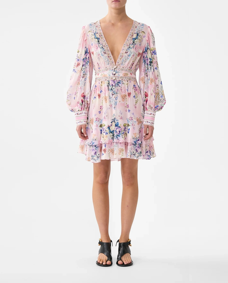 Jedwabna sukienka w kwiaty Palatial Pastels