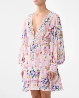 Jedwabna sukienka w kwiaty Palatial Pastels - Image #3