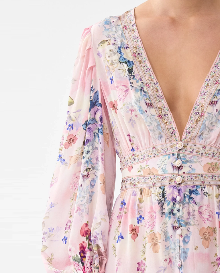 Jedwabna sukienka w kwiaty Palatial Pastels - Image #4