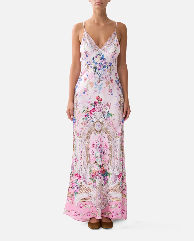 Jedwabna sukienka w kwiaty Palatial Pastels