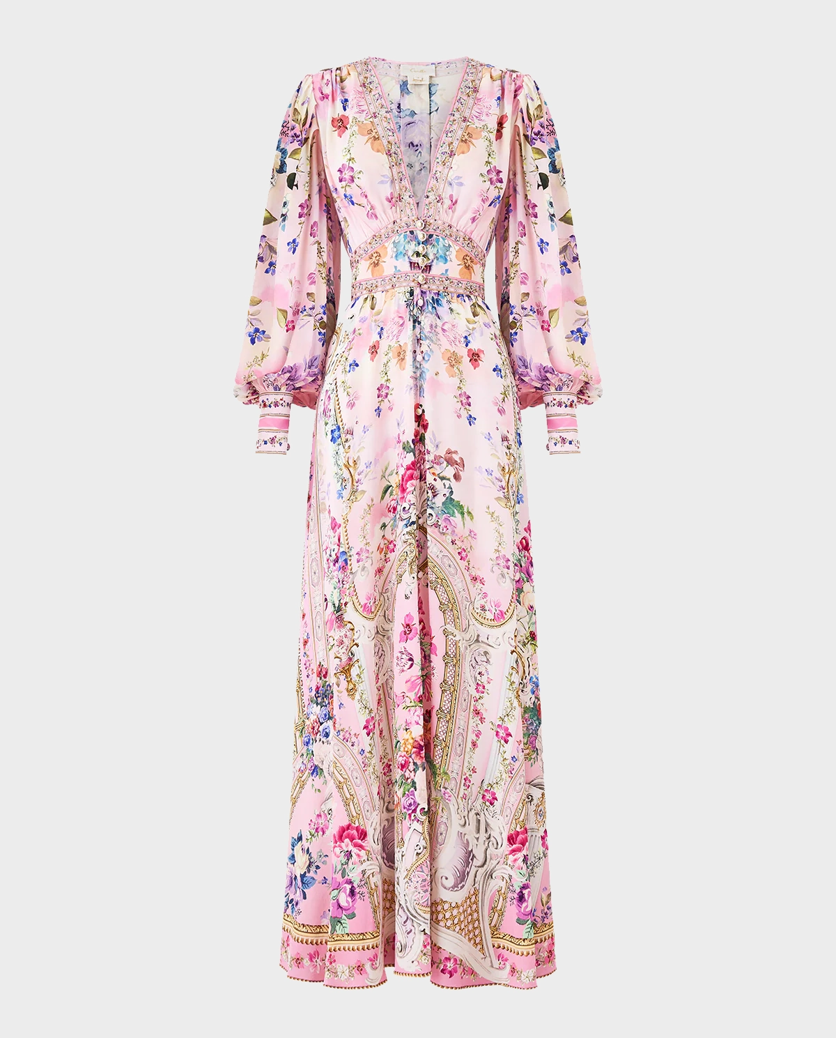 Jasnoróżowa sukienka w kwiaty Palatial Pastels - Image #0