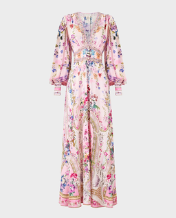 Jasnoróżowa sukienka w kwiaty Palatial Pastels - Image #0