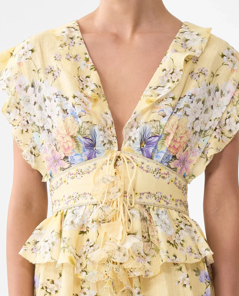 Lniana sukienka w kwiaty Darling Buds - Image #4