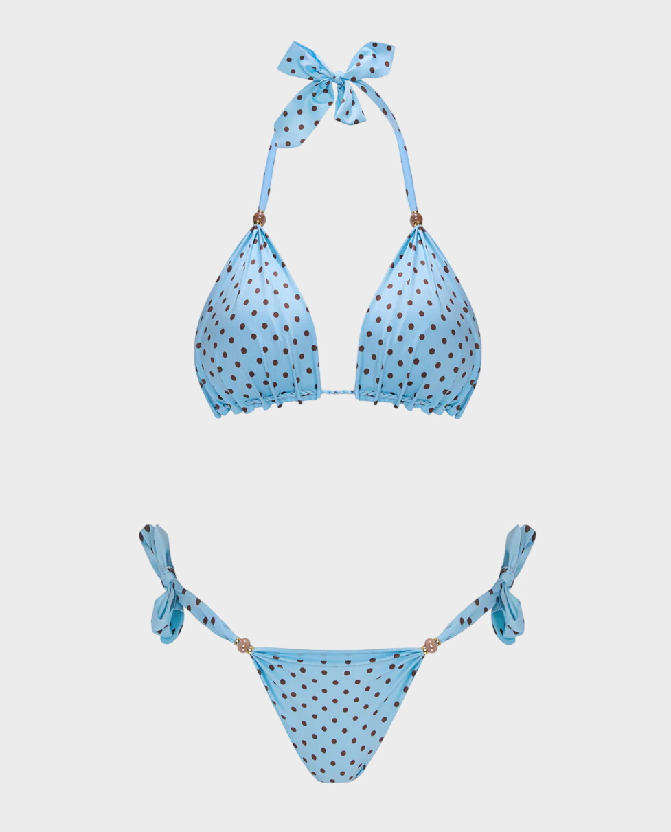 Niebieskie bikini w kropki Freaky - Image #0