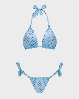 Niebieskie bikini w kropki Freaky - Image #0