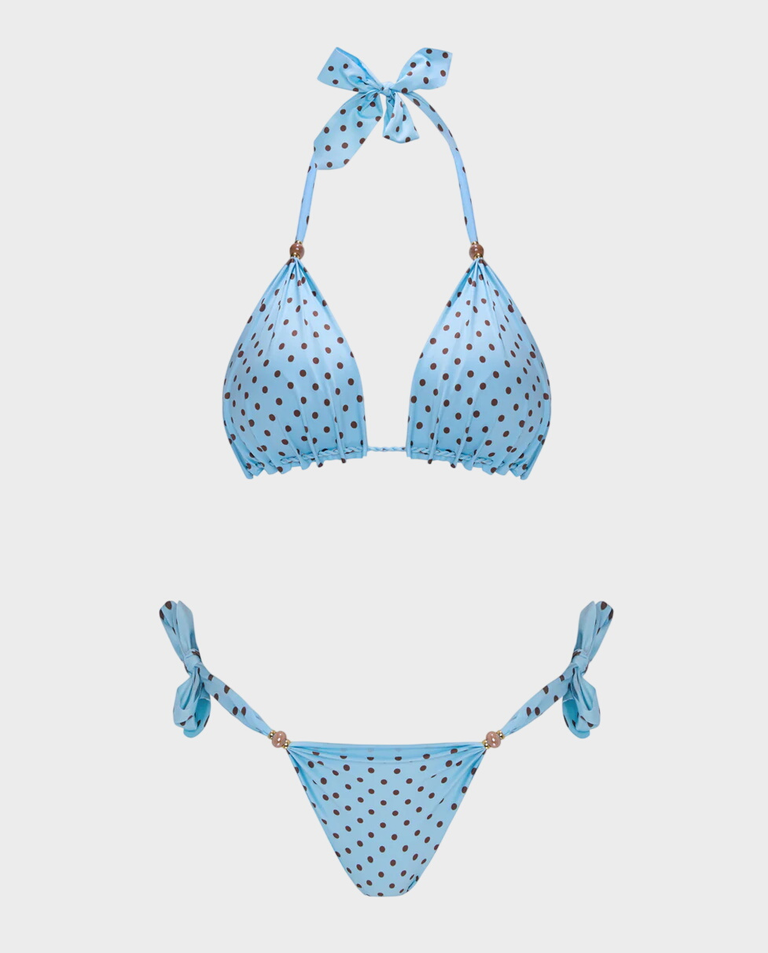 Niebieskie bikini w kropki Freaky