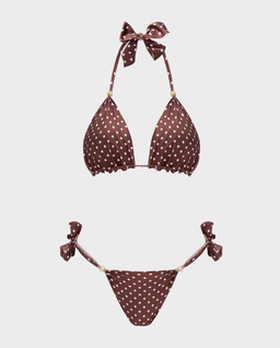 Brązowe bikini w kropki Freaky Espresso - Image #0