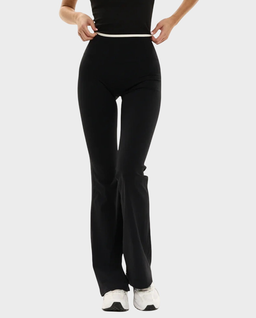 Czarne rozszerzane legginsy Varsity - Image #0