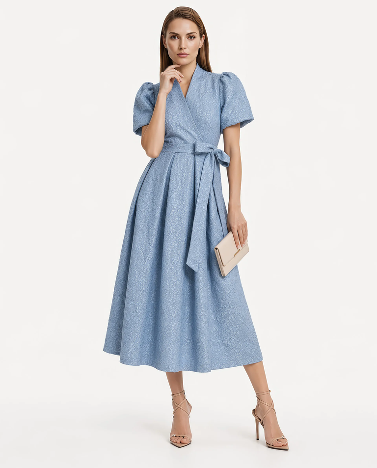Elegancka niebieska sukienka Aurelia