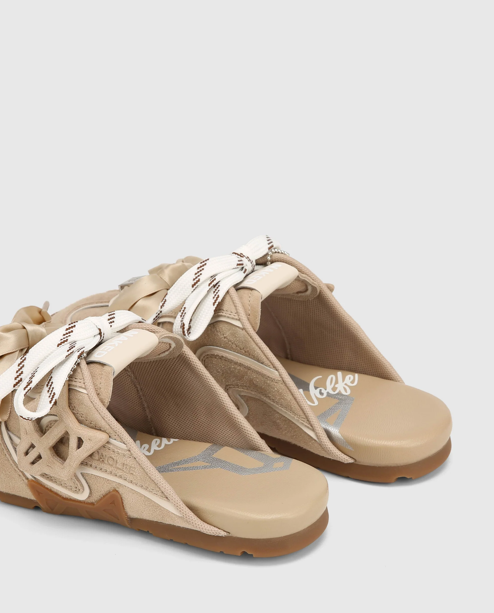 Zamszowe sneakersy Admire Off White Suede - Image #4
