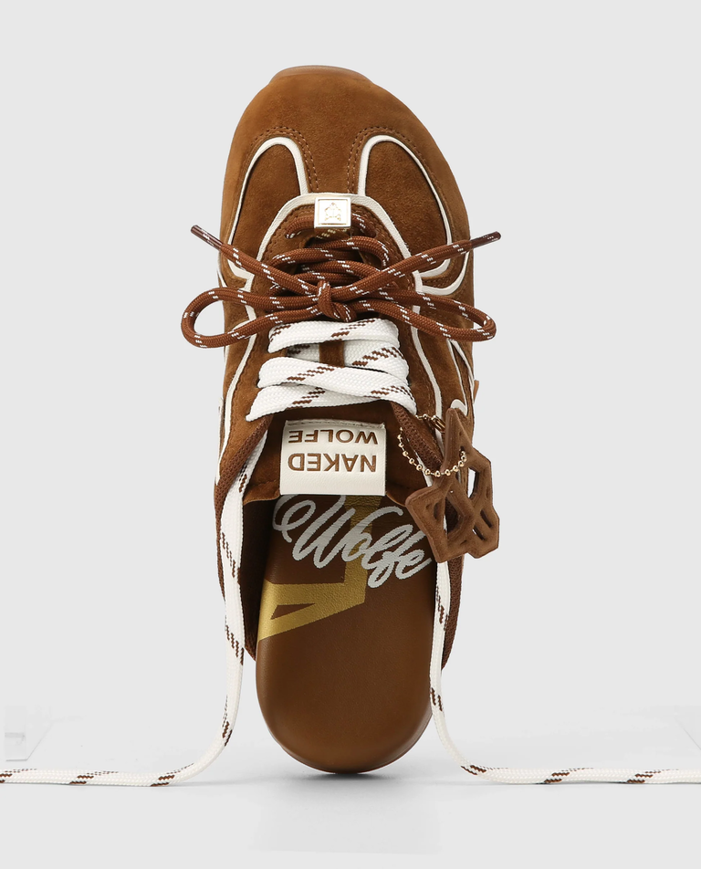 Zamszowe sneakersy Admire Tan Suede - Image #2