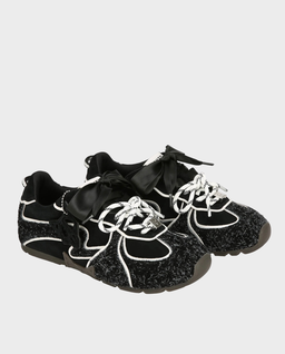 Zamszowe sneakersy Adored Black Hairy Suede - Image #1