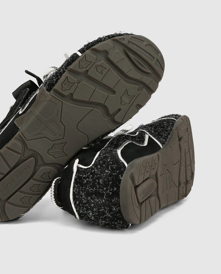 Zamszowe sneakersy Adored Black Hairy Suede - Image #4