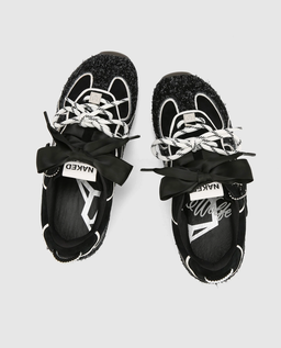 Zamszowe sneakersy Adored Black Hairy Suede - Image #2