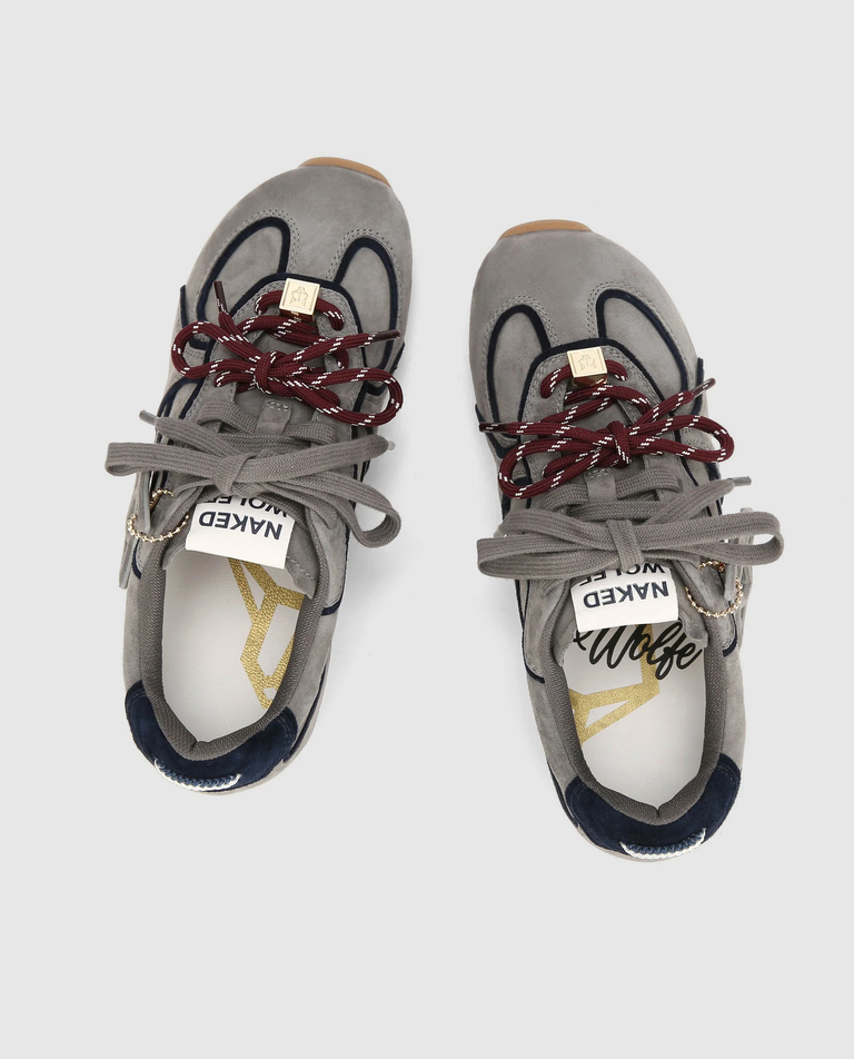 Zamszowe sneakersy Adored Grey Suede - Image #2