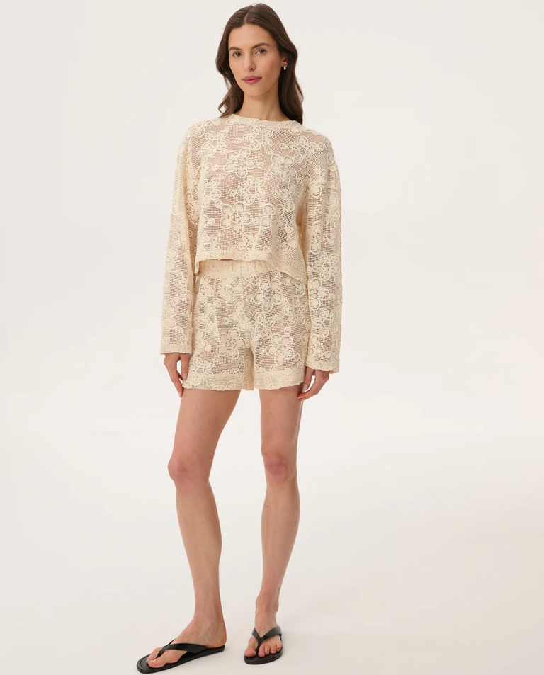 Haftowany longsleeve z siateczki Davis - Image #4