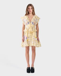 Lniana sukienka w kwiaty Darling Buds - Image #1