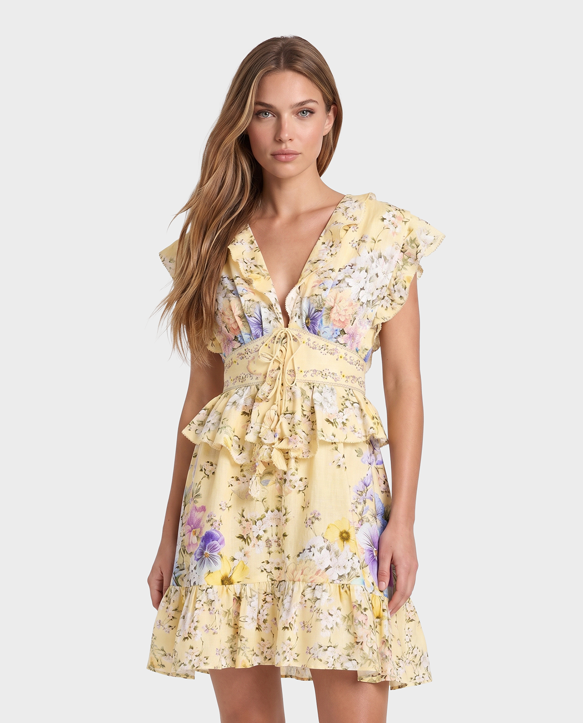 Lniana sukienka w kwiaty Darling Buds - Image #3