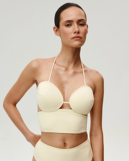 Jasnożółta góra od bikini Naomi - Image #0