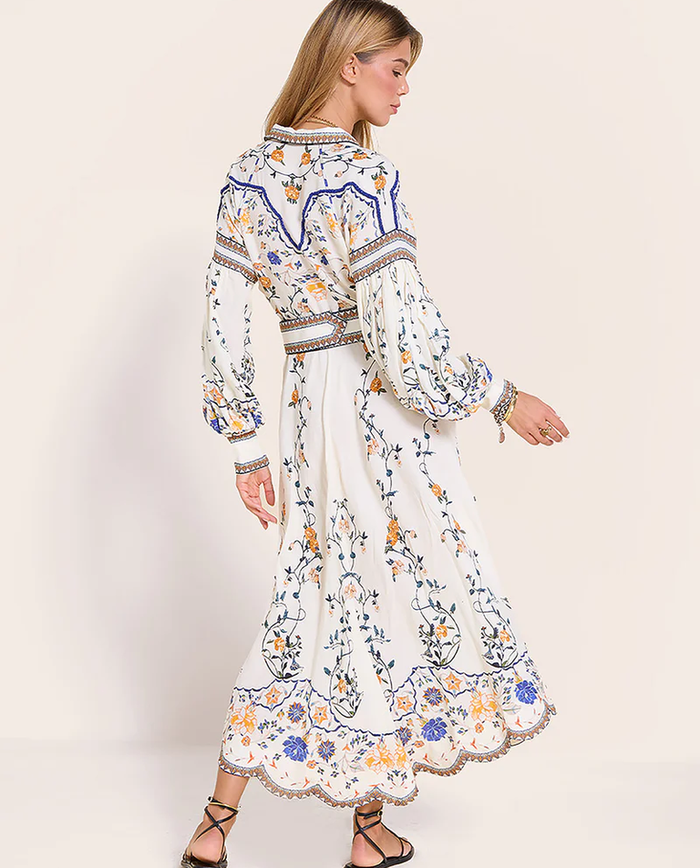 Długa sukienka w stylu boho Flora Danica
