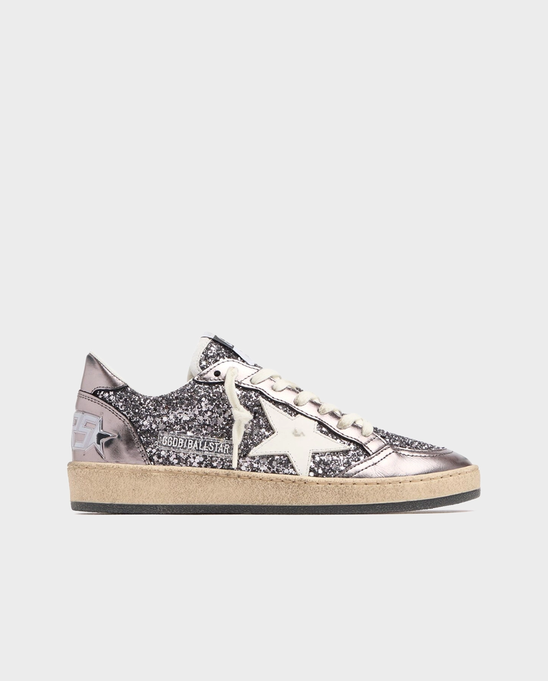 Skórzane sneakersy z brokatem BallStar