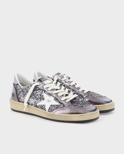 Skórzane sneakersy z brokatem BallStar - Image #1