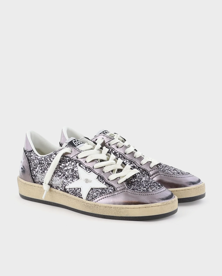 Skórzane sneakersy z brokatem BallStar