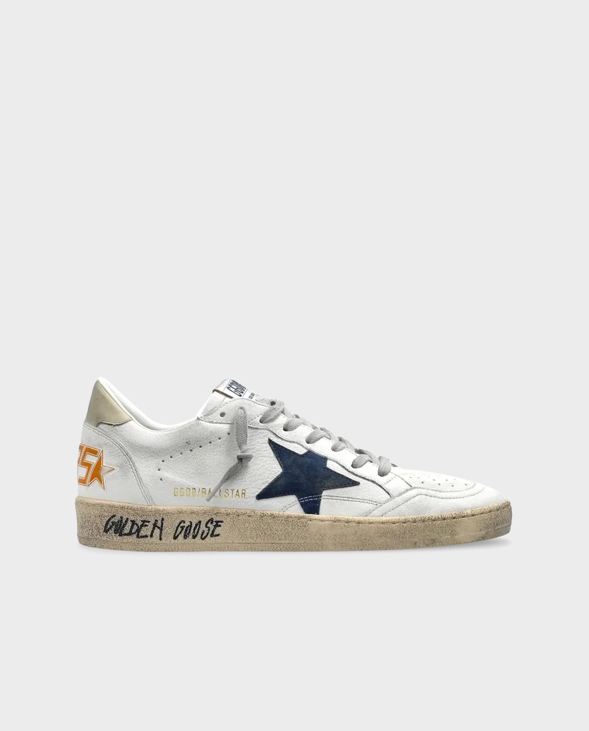 Białe skórzane sneakersy Ball Star - Image #0