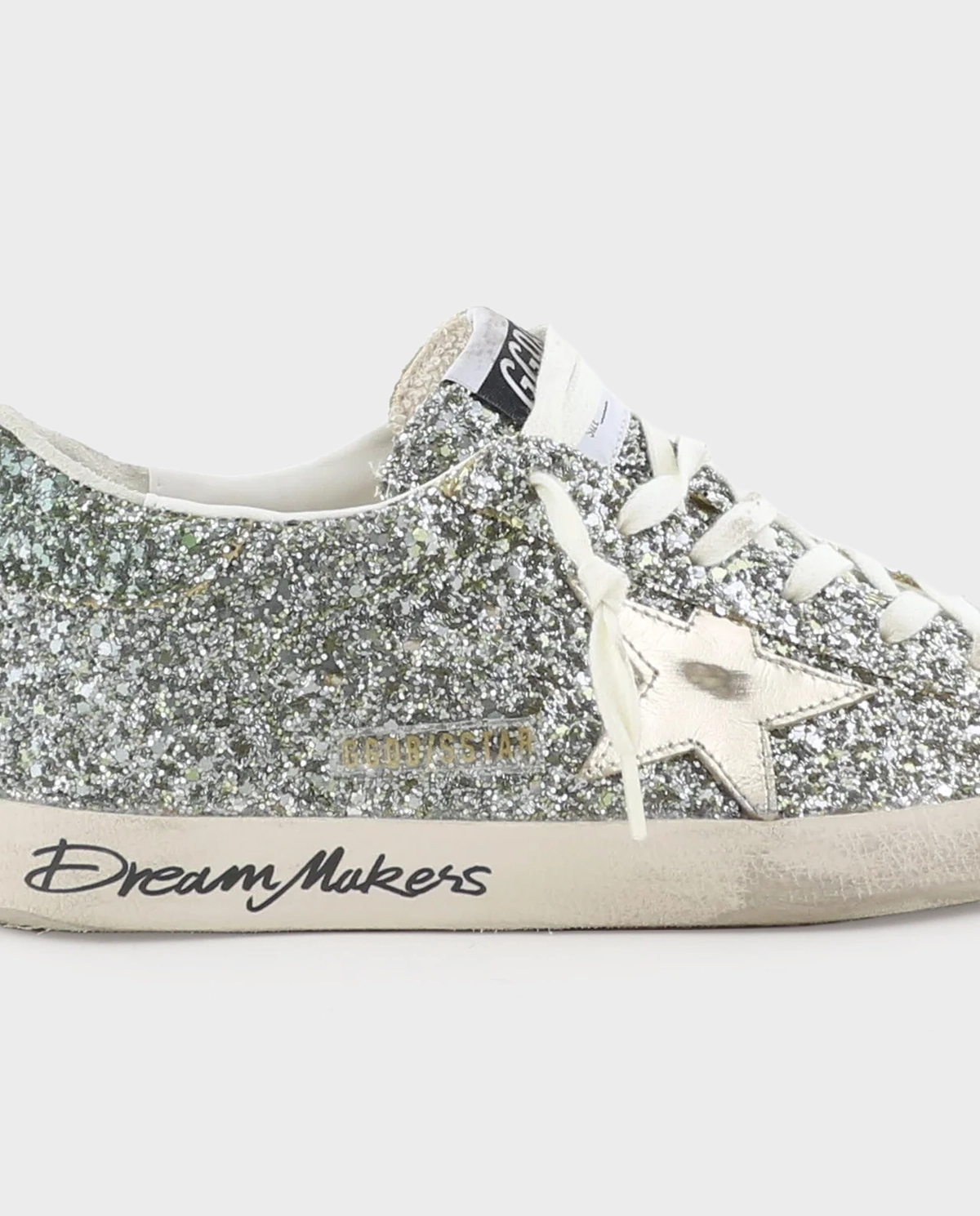 Skórzane sneakersy z brokatem Super Star - Image #5
