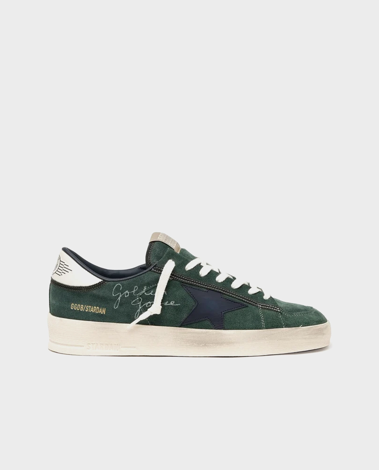 Zielone skórzane sneakersy Stardan