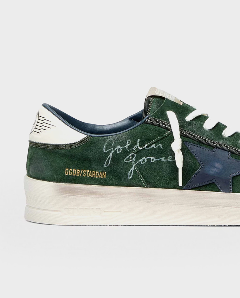 Zielone skórzane sneakersy Stardan - Image #3