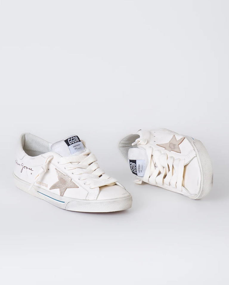Białe skórzane sneakersy Super Star - Image #1