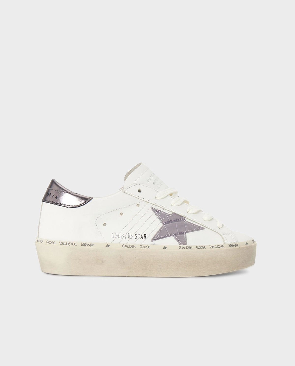 Białe sneakersy Hi Star z metaliczną gwiazdą - Image #0