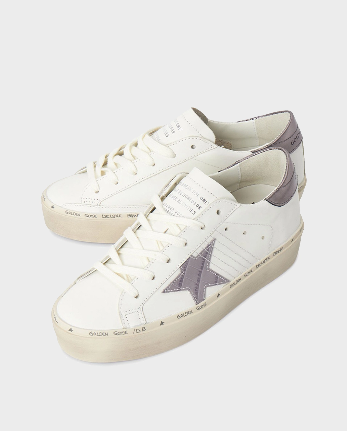 Białe sneakersy Hi Star z metaliczną gwiazdą - Image #1