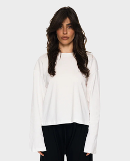 Biały longsleeve Margot - Image #0