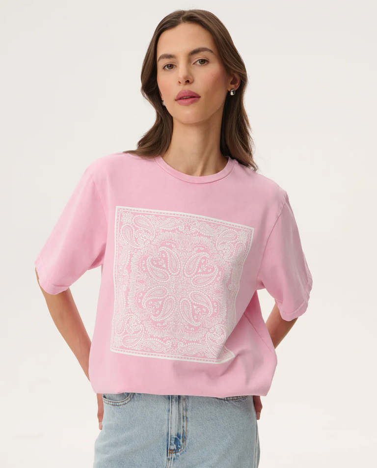 Różowy t-shirt z nadrukiem Danny - Image #2