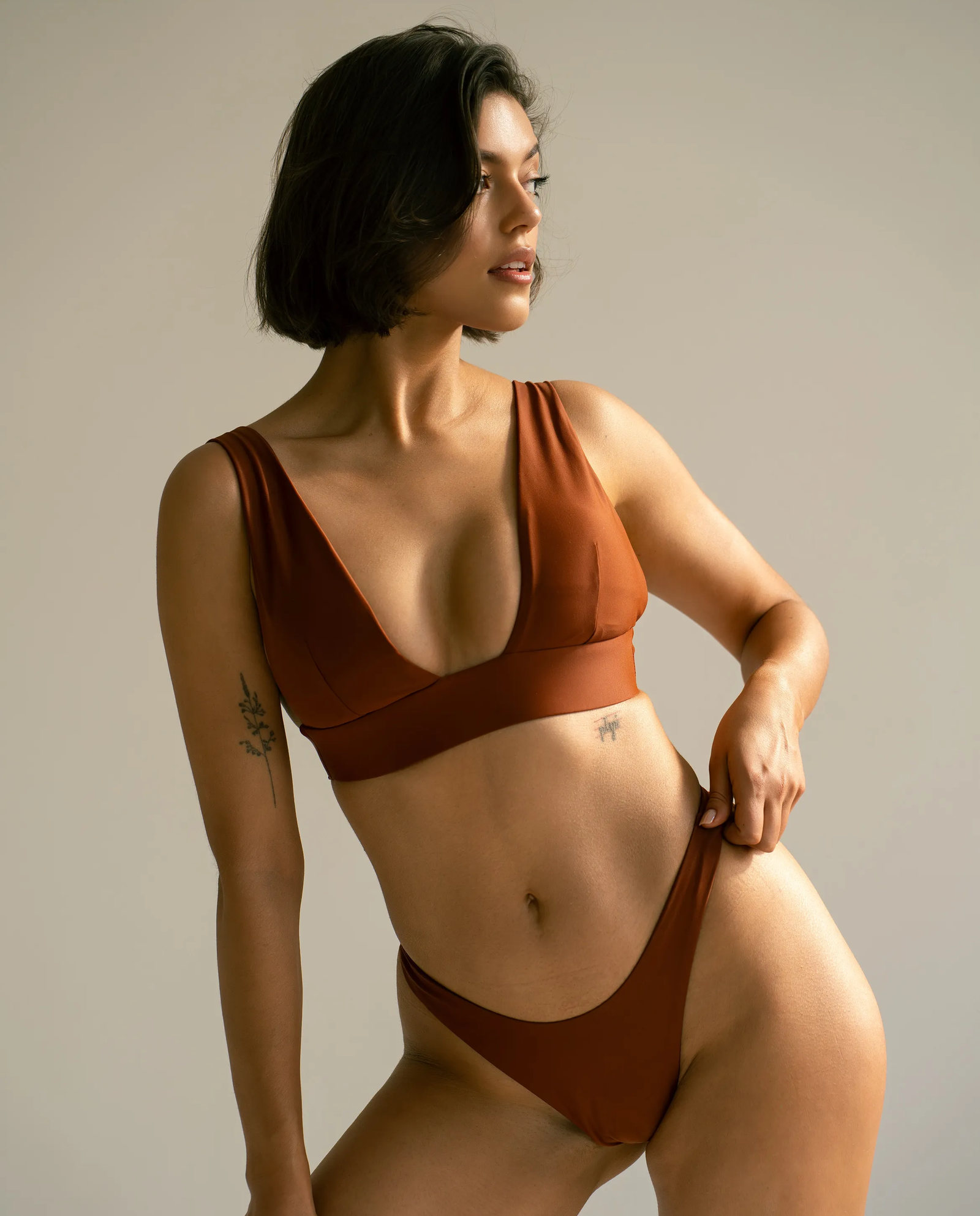Brązowy top od bikini Shape me - Image #1