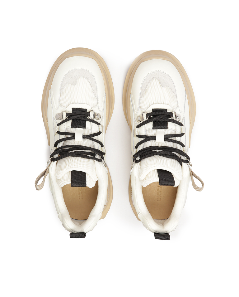 Beżowe sneakersy z łączonych materiałów MAY - Image #6