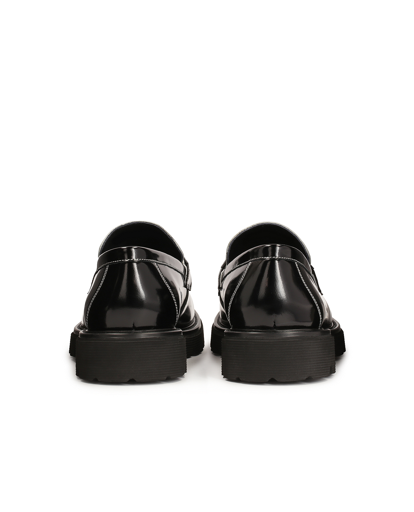 Wsuwane dwukolorowe loafersy z lakierowanej skóry KS PHERTH - Image #4