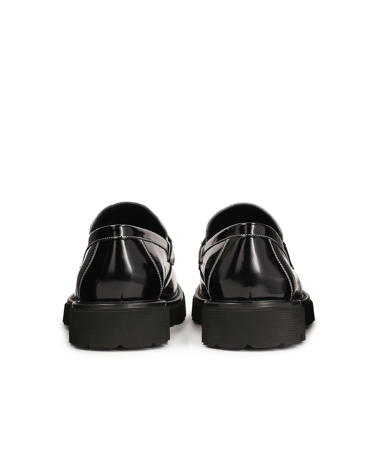 Wsuwane dwukolorowe loafersy z lakierowanej skóry KS PHERTH - Image #4