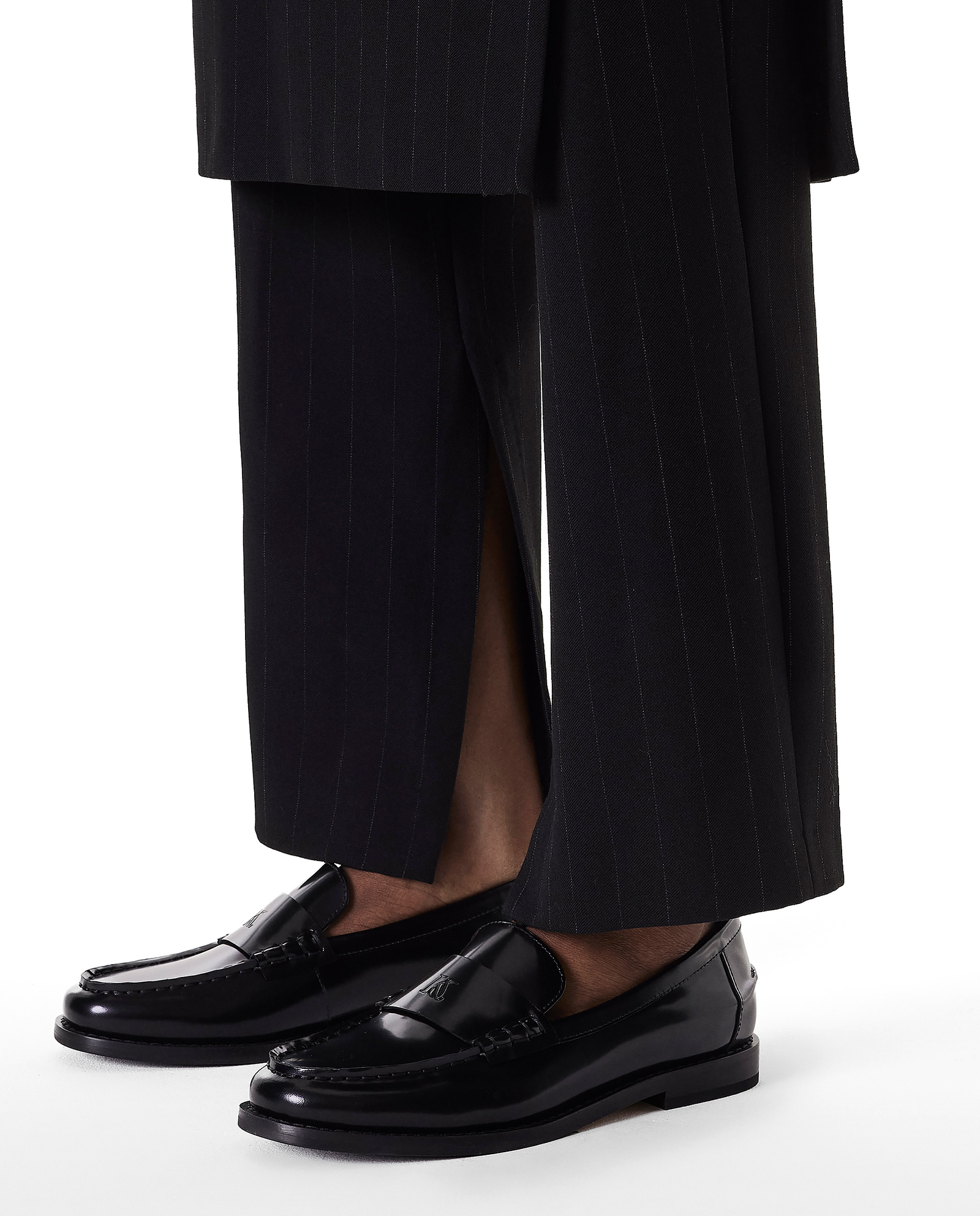 Czarne uniwersalne półbuty slip-on KS BRUNA - Image #1
