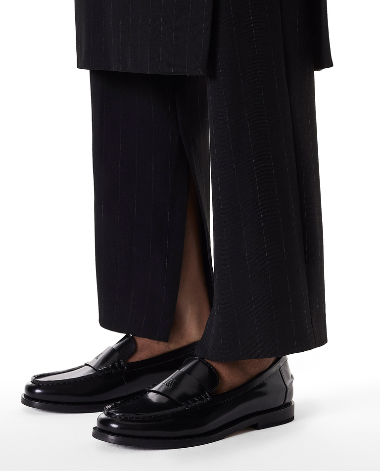 Czarne uniwersalne półbuty slip-on KS BRUNA