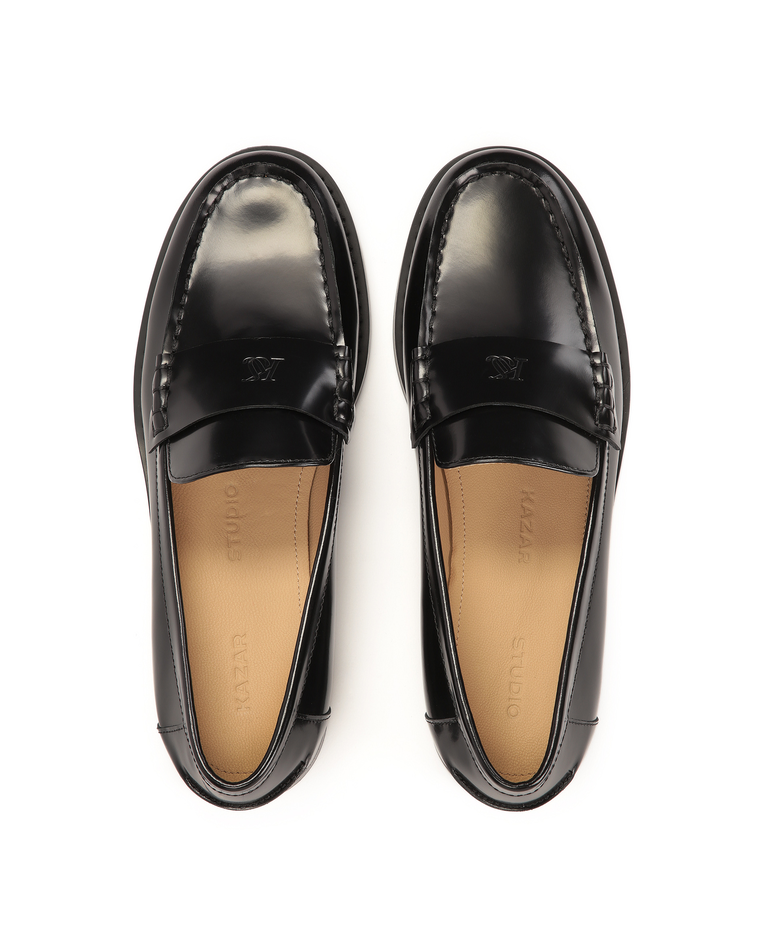 Czarne uniwersalne półbuty slip-on KS BRUNA - Image #6