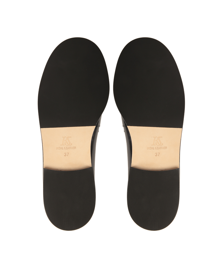 Czarne uniwersalne półbuty slip-on KS BRUNA - Image #7