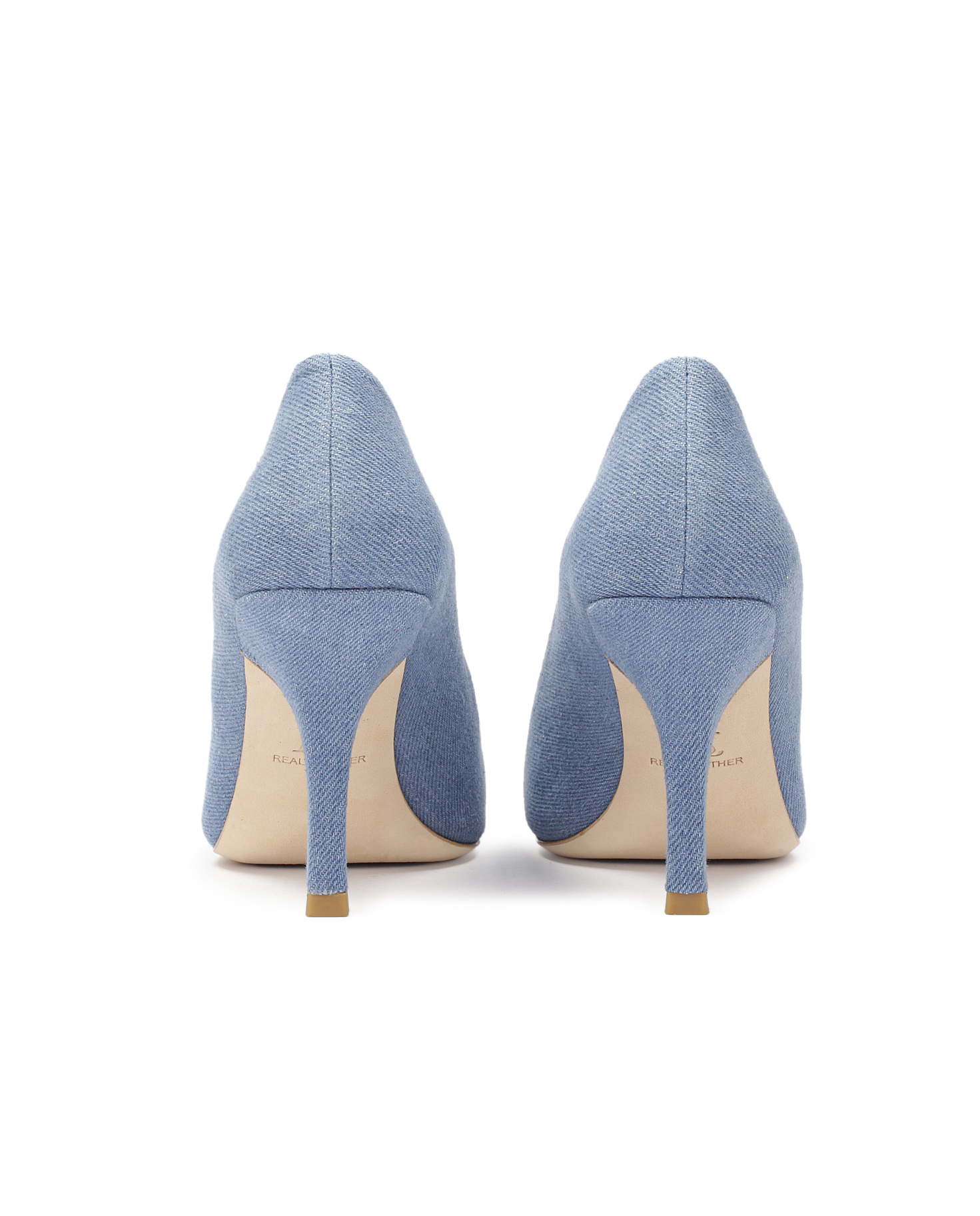 Jeansowe szpilki na komfortowym obcasie ARIELLE - Image #5