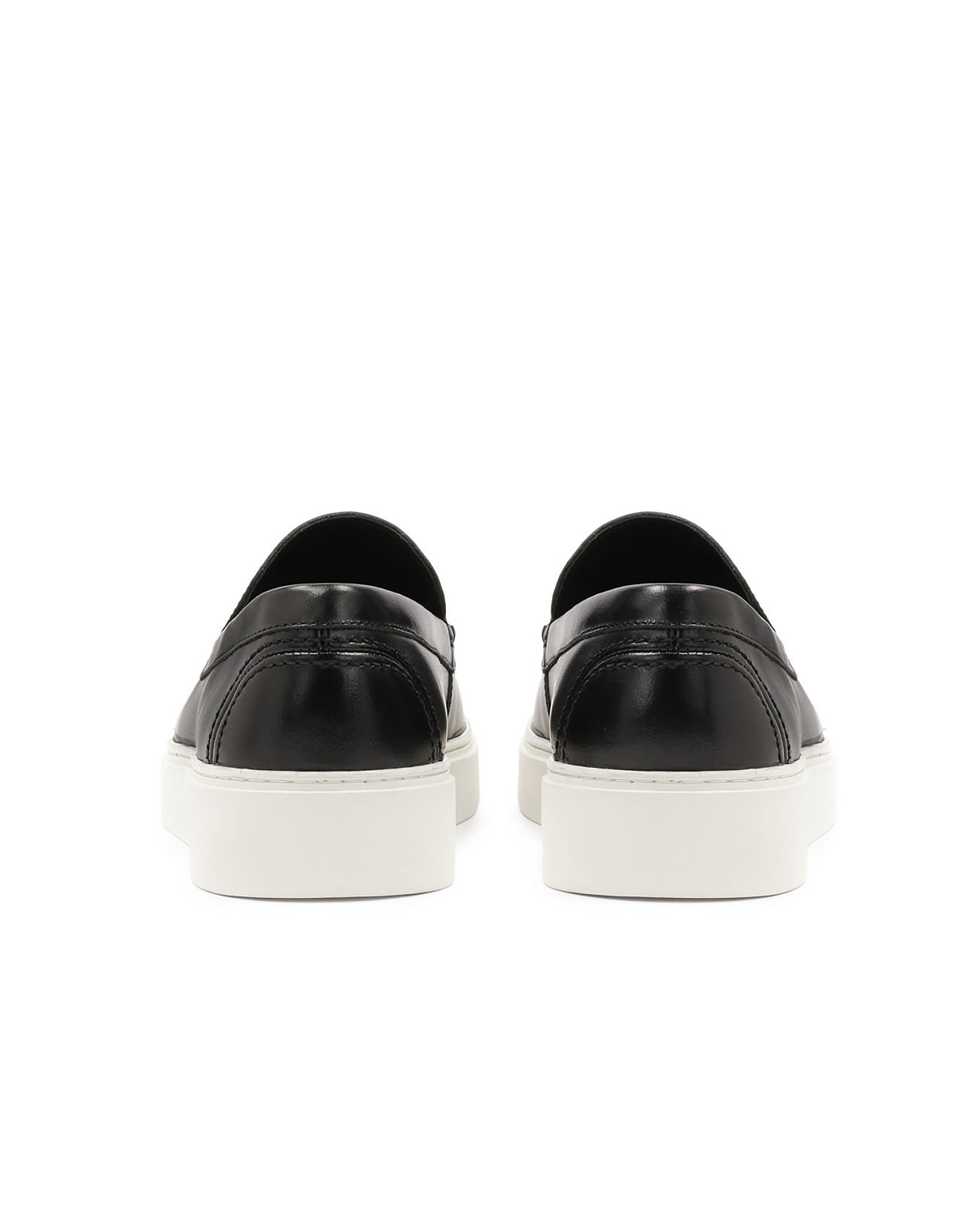 Wsuwane czarne loafersy z białą podeszwą typu sneakers KS ETIENNE - Image #4